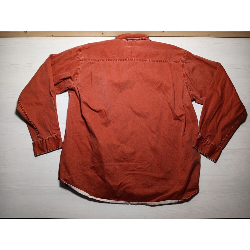 Columbia XCO short-sleeved cotton shirt mens size Large Burnt Orange Rust Color - Picture 16 of 16
